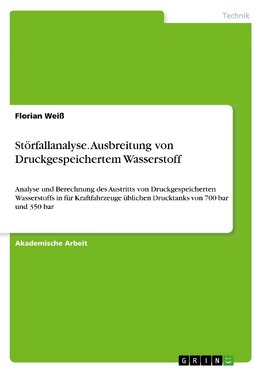 Störfallanalyse. Ausbreitung von Druckgespeichertem Wasserstoff