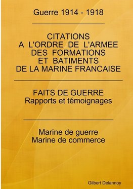 Guerre 14/18 - Citations Marine