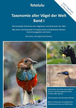 Taxonomie aller Vögel der Welt - Band I