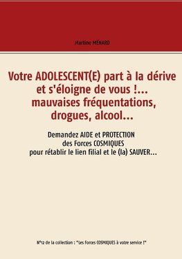 Votre adolescent(e) part à la dérive et s'éloigne de vous !... mauvaises fréquentations, drogues, alcool...