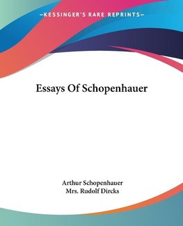 Essays Of Schopenhauer