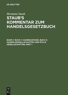 Buch 1: Handelsstand, Buch 2: Handelsgesellschaften und stille Gesellschaften