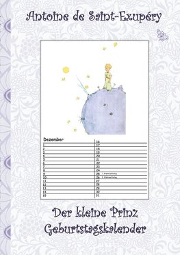 Der kleine Prinz - Geburtstagskalender