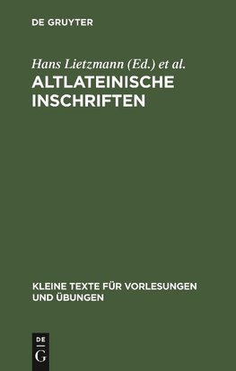 Altlateinische Inschriften