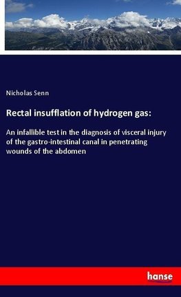 Rectal insufflation of hydrogen gas: