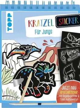 Kratzel-Stickerbuch für Jungs