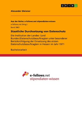 Staatliche Durchsetzung von Datenschutz