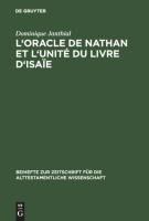 L'oracle de Nathan et l'unité du livre d'Isaïe