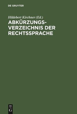 Abkürzungsverzeichnis der Rechtssprache