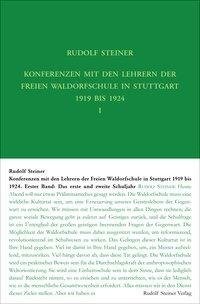 Konferenzen mit den Lehrern der Freien Waldorfschule 1919 bis 1924