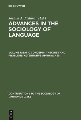 Basic concepts, theories and problems: alternative approaches