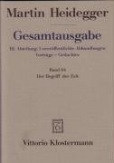 Gesamtausgabe Bd. 64. Der Begriff der Zeit