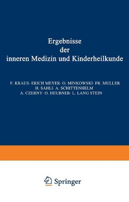 Ergebnisse der inneren Medizin und Kinderheilkunde