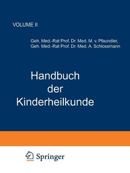 Handbuch der Kinderheilkunde