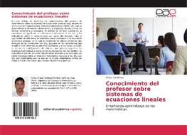 Conocimiento del profesor sobre sistemas de ecuaciones lineales