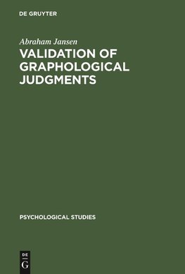 Validation of graphological judgments