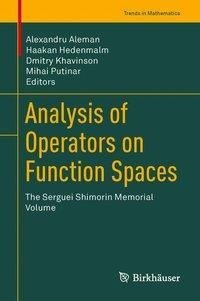 Analysis of Operators on Function Spaces