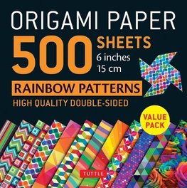 Origami Paper 500 Sheets Rainbow Patterns 6" (15 CM): Tuttle Origami Paper: High-Quality Double-Sided Origami Sheets Printed with 12 Different Designs