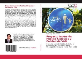 Proyecto Inversión Pública Ciclovías y Calidad de Vida