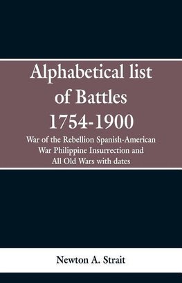 Alphabetical list of Battles 1754-1900