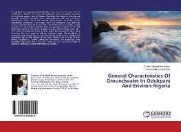 General Characteristics Of Groundwater In Odukpani And Environ Nigeria