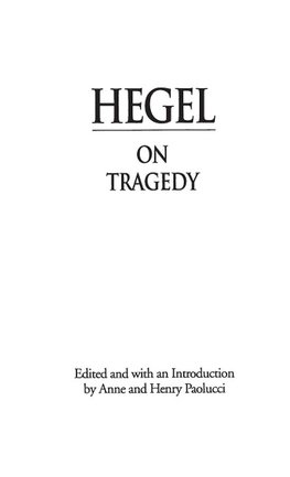 Hegel on Tragedy