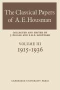 The Classical Papers of A. E. Housman