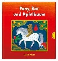 Pony, Bär und Apfelbaum