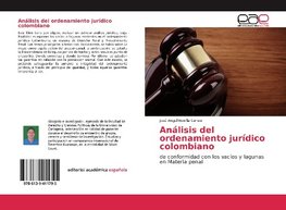 Análisis del ordenamiento jurídico colombiano