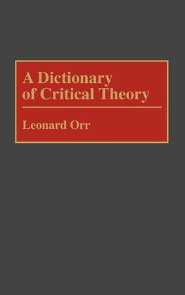 A Dictionary of Critical Theory