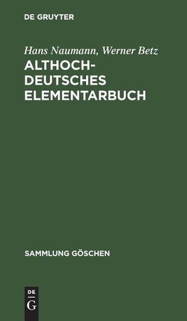 Althochdeutsches Elementarbuch