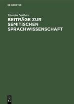 Beiträge zur semitischen Sprachwissenschaft