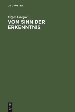 Vom Sinn der Erkenntnis