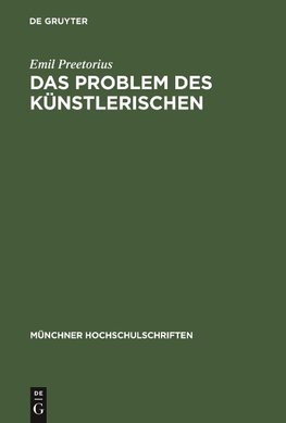 Das Problem des Künstlerischen