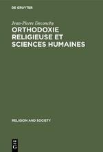 Orthodoxie religieuse et sciences humaines