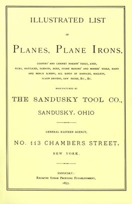 Sandusky Tool Co. 1877 Catalog