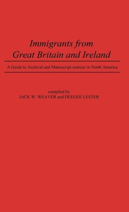 Immigrants from Great Britain and Ireland