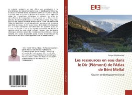 Les ressources en eau dans le Dir (Piémont) de l'Atlas de Béni Mellal