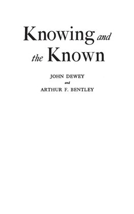 Knowing and the Known