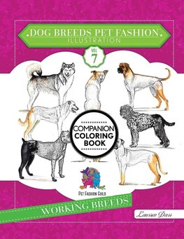 Dog Breeds Pet Fashion Illustration Encyclopedia Coloring Companion Book