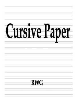 Cursive Paper