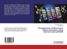 Development of Microwave TxLine Calculator using Android and LabVIEW