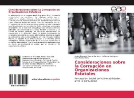 Consideraciones sobre la Corrupción en Organizaciones Estatales