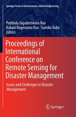 Proceedings of International Conference on Remote Sensing for Disaster Management