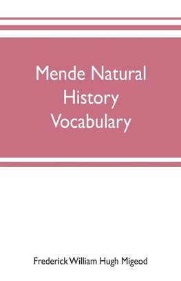 Mende natural history vocabulary