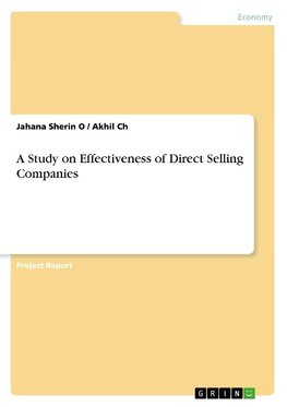 A Study on Effectiveness of Direct Selling Companies