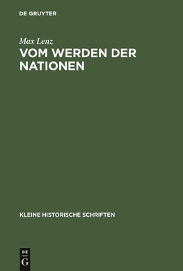 Vom Werden der Nationen