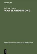 Vowel undersong