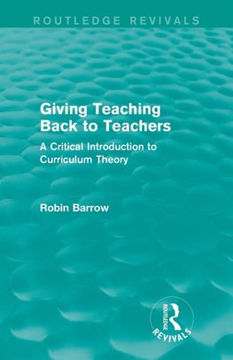 Giving Teaching Back to Teachers