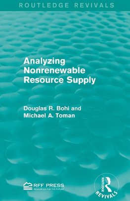 Analyzing Nonrenewable Resource Supply